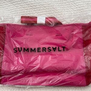 Neoprene Beach Tote in Pink/Red by Summersalt